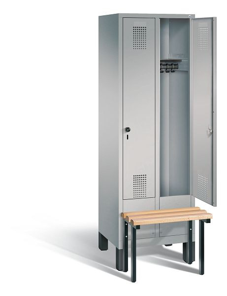 C+P Garderobenschrank Evolo, H1850xB610xT815mm, Farbe: Weißaluminium, 48030-20 S10136