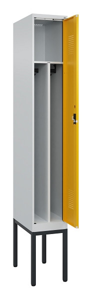 C+P Spind Evolo PLUS, Gestell, 1 Abteile, 2120x300x500mm, 7035/1004, Verschluss Zylinderschloss, 0490307-10F S10027
