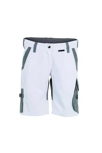 Planam Norit Damen Shorts, weiß/zink, Größe M, 6468048