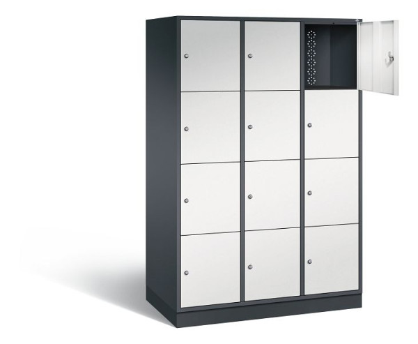 C+P XL-Schließfachschrank Intro, H1950xB1220xT590mm, Farbe: Schwarzgrau / Lichtgrau, 8470-303 S10080