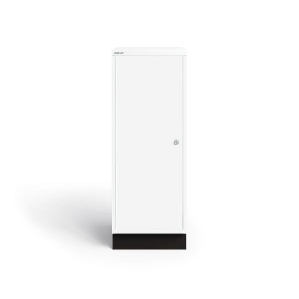 Bisley MultiDrawer, 39er Serie, abschließbare Flügeltüre mit Sockel, Türanschlag rechts,Farbe verkehrsweiß, LS39R696