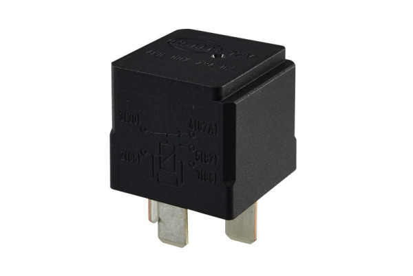 HELLA Relais, Kaltstartsteuerung, 12V, 5-polig, Schaltbild: W2, Stecker: B1, Öffner/Schließer/Wechsler, Farbe: schwarz, ohne Halter, 4RD 007 794-021