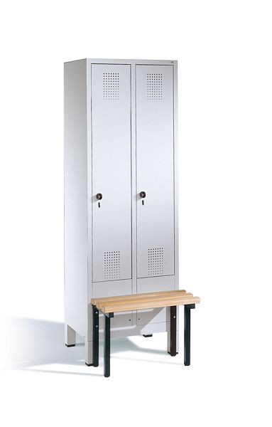 C+P Garderobenschrank Evolo, H1850xB610xT815mm, Farbe: Lichtgrau, 48030-20 S10071