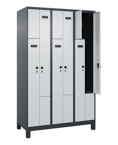 C+P Z-Spind Evolo PLUS, Füße, 6 Fächer, 1950x1200x500mm, 7016/7035, 049013-326 S10022