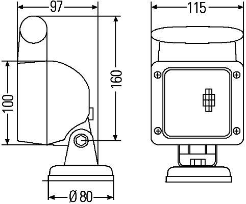 HELLA Halogen-Arbeitsscheinwerfer - Ultra Beam - 12V - magnetisch/Anbau - Nahfeldausleuchtung - Kabel: 10000mm - Stecker: Male, 1GA 007 506-667