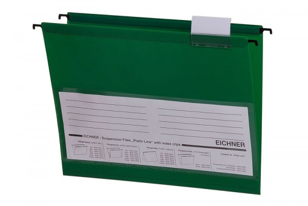 Eichner Hängemappe Platin Line aus PVC, Grün, VE: 10 Stück, 9039-10013