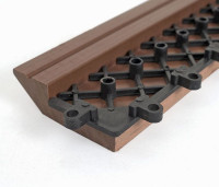 Vorschau: Mendler 2er-Set Abschlussleiste für WPC Bodenfliese Rhone, Abschlussprofil, Holzoptik Terrasse, coffee gerade mit Haken, 65085 Vorschau: Mendler 2er-Set Abschlussleiste für WPC Bodenfliese Rhone, Abschlussprofil, Holzoptik Terrasse, coffee gerade mit Haken, 65085