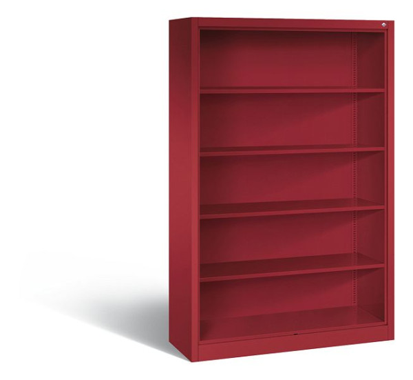 C+P Stahlregal mit Rückwand Acurado, H1950xB1200xT400mm, Farbe: Rubinrot, 5 OH, 9360-000 S10067