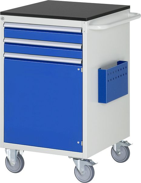 RAU Montagewagen Serie 7000, B580 x T650 x H950 mm, Arbeitsplatte mit Melaminharzbeschichtung, Schubladen: 2xH90 mm, Flügeltür H540 mm, 15-L5.7AR-M.11