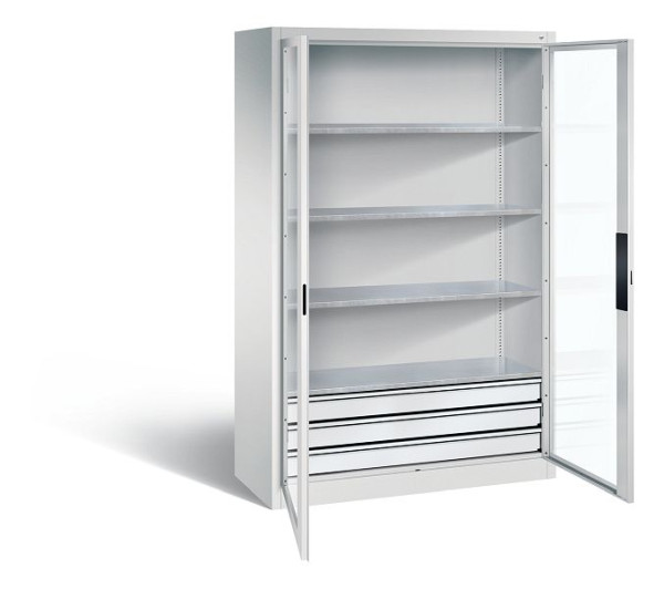 C+P Werkzeugschrank Acurado, H1950xB1200xT500mm, Farbe: Lichtgrau, Muldengriff, 8931-553 S10024