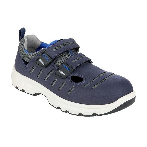 RUNNEX S1P-ESD-Sicherheitsklettsandalen FlexStar, blau/weiß/grau, Größe: 45, VE: 1 Paar, 5177-45