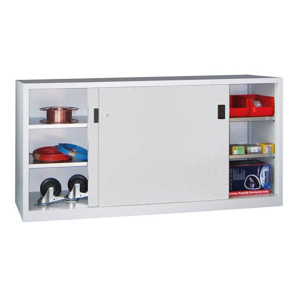Pavoy Schwerlastschiebetürschrank 1000/2000/400, Mitteltrennwand, 4 verzinkte Fachböden; Drehdruckzylinderschloss, 30330-200-400-910611