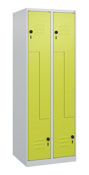 C+P Z-Spind Classic PLUS, 4 Abteile, 1700x600x500mm, 7035/0024, Drehriegel, 0800037-204 S10000