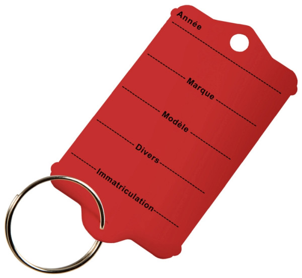 Eichner Schlüsselanhänger Profi 1, "ROT" mit Schlüsselring und 2 Permanent-Marker, VE: 200 Stück, 9219-00400-020
