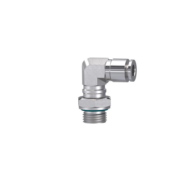 Riegler L-Steckverschraubung, drehbar, M5, Schlauch-Ø 4, ES 1.4404, 135123
