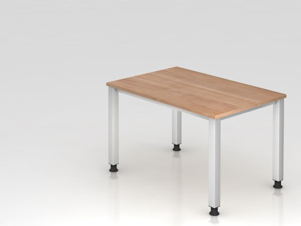 Hammerbacher Schreibtisch 4-Fuß eckig 120x80cm Nussbaum, Rechteckform, VQS12/N/S
