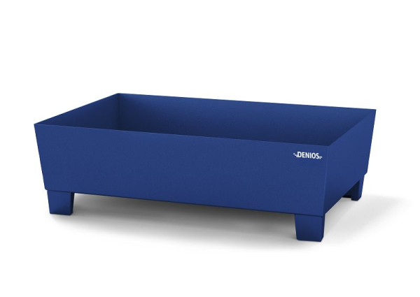 DENIOS Auffangwanne aus Stahl für 1 Fass à 200 Liter, 1236 x 815 x 355 mm, 328424