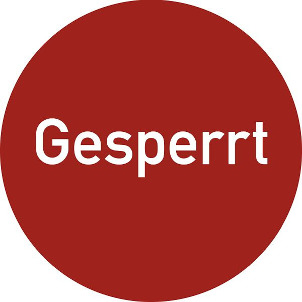 Moedel Gesperrt, Folie, wiederablösbar, Ø 35 mm, VE: 500 Stück/Rolle, 99773