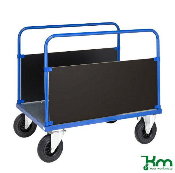 Kongamek Plattformwagen längs, 2 Räder mit Bremsen, 1000 x 700 x 900 mm, Serie 400, KM436-2B