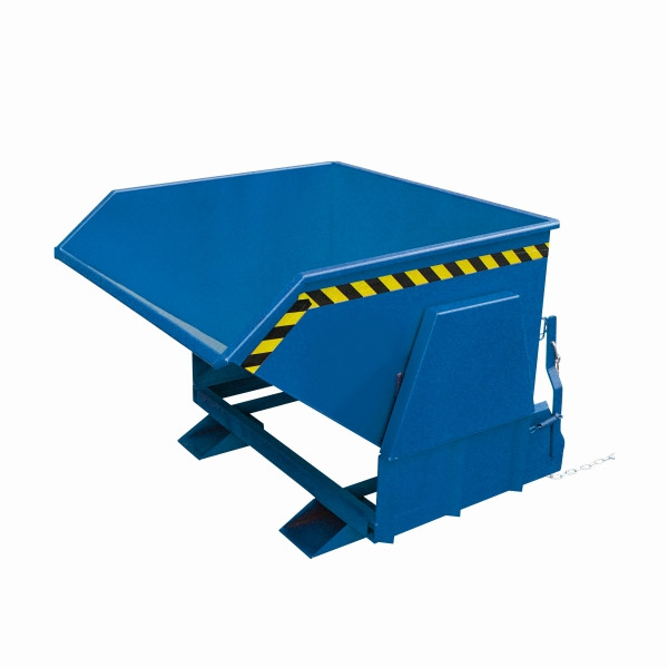 Eichinger Industrie Kippbehälter mit geschützten Abrollkufen, 2000 kg, 1000 Liter, enzianblau, 20111200000097