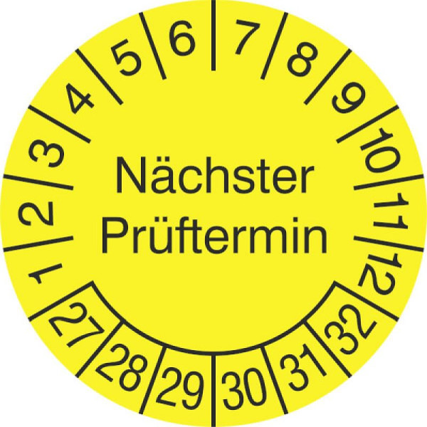 Stein HGS Prüfplaketten ohne Jahresfarbe (6 Jahre), Dokumentenfolie, selbstzerstörend bei Ab, 31.c7030-27