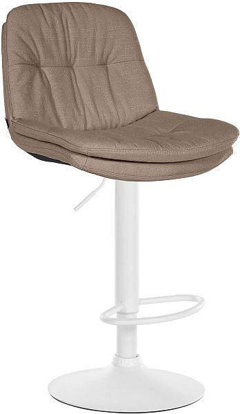CLP Barhocker Laurel Stoff weiß, taupe, 323946, 4255716316761