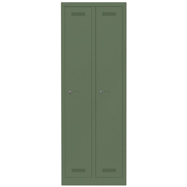 Bisley Garderobenschrank Monobloc™, 2 Abteile je 1 Fach, 623 olivgrün, ML06D1623