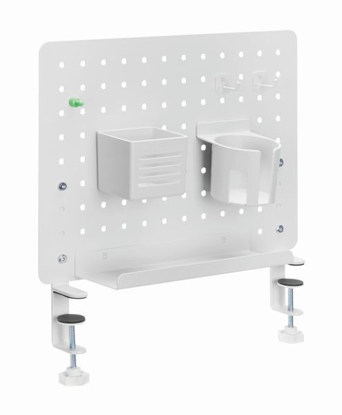 Bisley Organisationspanel kann horizontal oder vertikal angebracht werden, einfach adaptierbar an verschiedene Tischgrößen, DOPS396