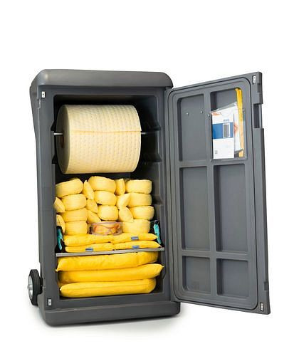 DENSORB Mobiles Notfallset, Bindemittel im grauen Caddy Extra Large, Ausführung Spezial, 294119