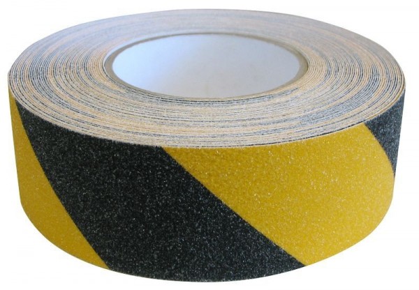 Dörner + Helmer PVC Antirutschband selbstklebend 50 mm breit, schwarz/gelb, 18 m, VE: 4 Stück, 490125