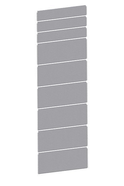 Meta Eurolochwand-Paneel 2500x1300 mm, RAL 7035, 20082724