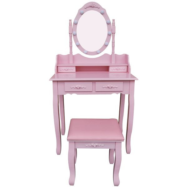 HOME DELUXE Schminktisch ROSY 149 x 71 x 40 cm - Rosa, 50839