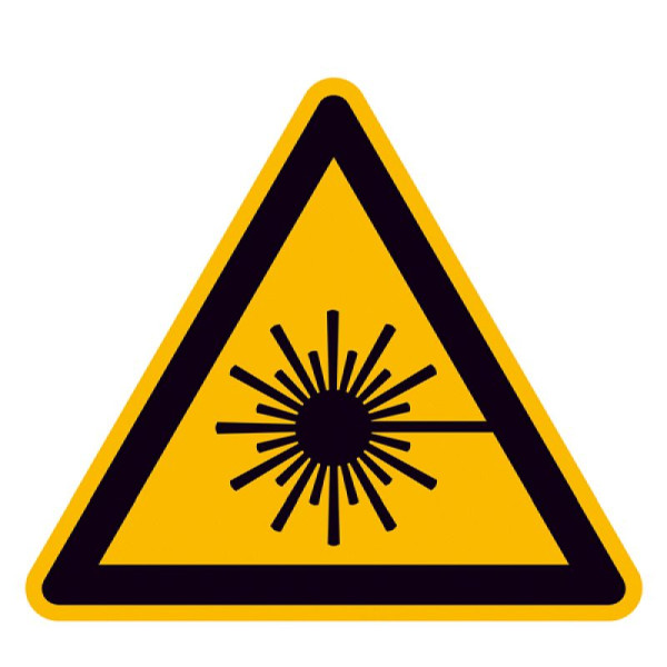 Stein HGS Laserkennzeichnung/Warnschild, Warnung vor Laserstrahl, Folie, selbstklebend, 15 mm, 114er-Bogen, 30.0201