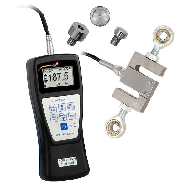 PCE Instruments Kraftmessgerät, Spannungsversorgung Akku: 3,7 V / 1500 mAh, PCE-PFG 2K