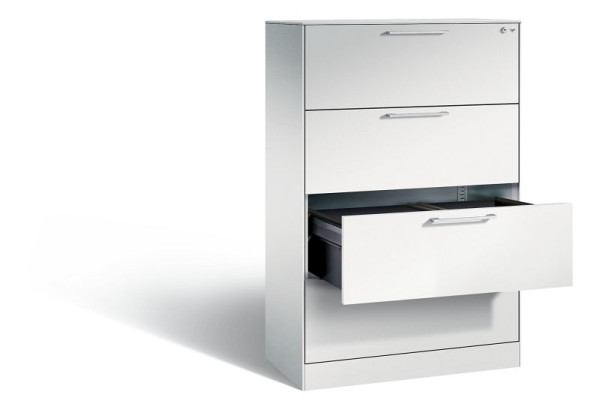 C+P Hängeregistraturschrank Asisto, H1310xB800xT435mm, Farbe: Lichtgrau, Bügelgriff, 146023-412 S10014