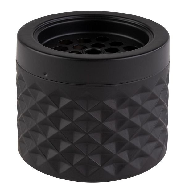 APS Windaschenbecher in matt-schwarz, gefrostet, Ø 9,5 cm, Höhe: 8 cm, mit Bajonettverschluss, 00558