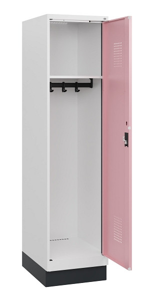 C+P Spind Evolo PLUS, Sockel, 1 Abteil, 1630x400x500mm, 9016/3015, Zylinderschloss, 0490205-12 S10045