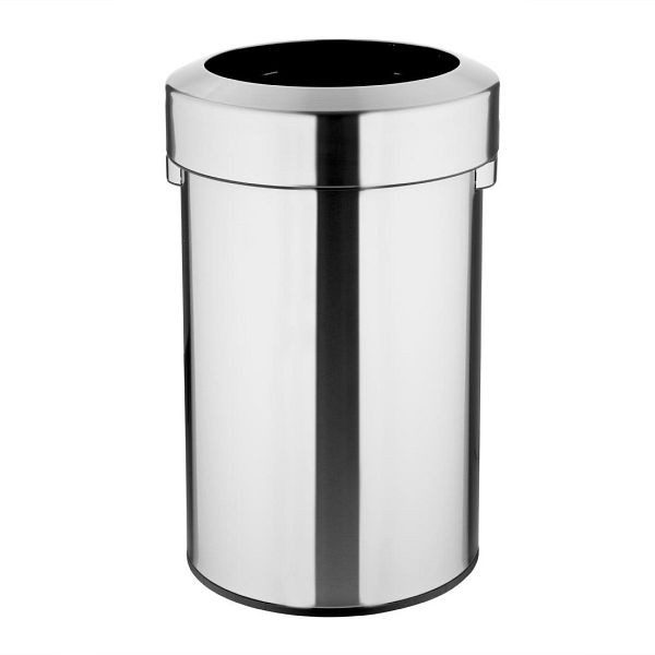 Bolero Gebürsteter Stahlbehälter mit offenem Deckel 70Ltr, HT460