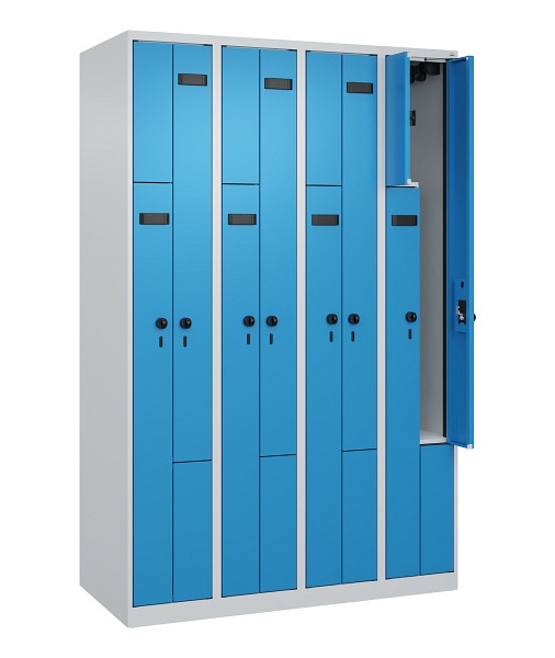 C+P Z-Spind Evolo PLUS, 8 Fächer, 1850x1200x500mm, 7035/5012, Drehriegel, 049003-408 S10000