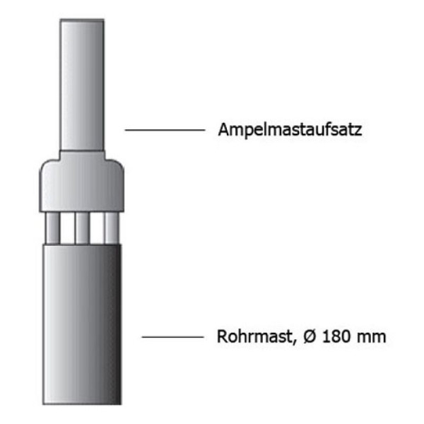 Stein HGS Ampelmastaufsatz für Rohrmasten, l08602, 4063527829314