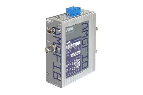 AMG Systems 1-Kanal CVI/TVI/AHD/CVBS Video Transmitter, Multimode 1 km, 1 Faser, 1310nm ST Connector, 12-36 VDC / 24 VAC Eingangsspannung, AMGFIB-1VT-M1A