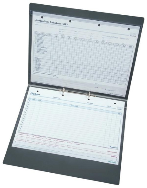 BOI Dokumentationsmappe "Dura", grau, stabile 2-Ring-Mechanik, 9108-01850