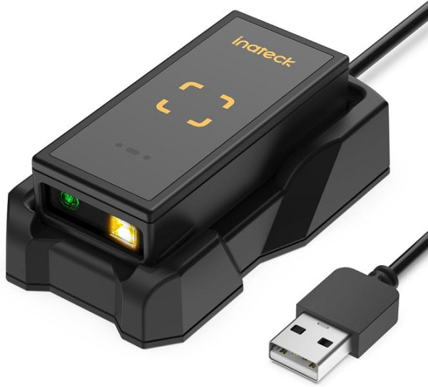 inateck Mini Tragbarer 1D/2D/QR Kabellos Barcode-Scanner mit APP und SDK, BCST-46_black