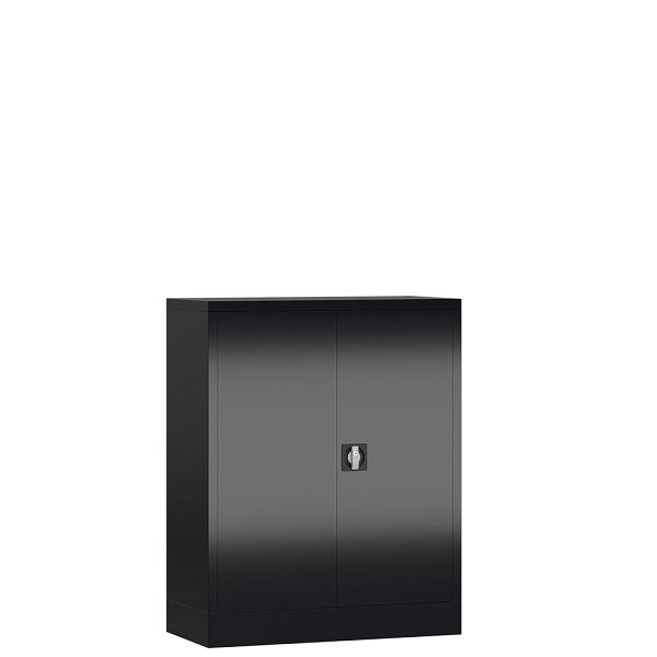 Lüllmann ClassiX Flügeltürenschrank, 1000 x 800 x 380 mm, tiefschwarz, X-530319