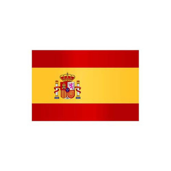 Stein HGS Länderflagge Spanien, 60 x 90 cm (Querformat), mit Seil und Schlaufe, FlagTop 160 g/m², für Fahnenmasten 6 m, ohne Hohlsaum, 27717