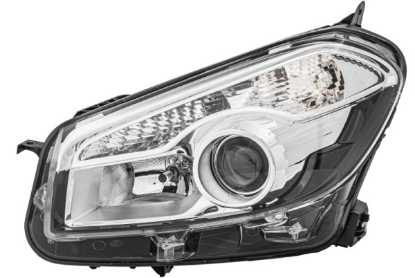 HELLA Halogen/DE-Hauptscheinwerfer, für u.a. Nissan Qashqai I (J10, NJ10, JJ10E), ECE, für Rechtsverkehr, links, 1EL 010 335-051