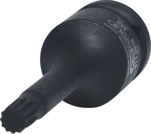 KS Tools 1/2" Kraft-Bit-Stecknuss Vielzahn, lang, M8, 911.0948