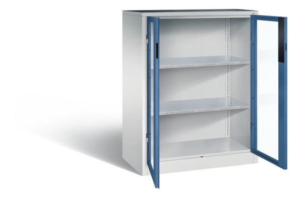 C+P Werkzeugschrank Acurado, H1200xB930xT500mm, Farbe: Lichtgrau / Fernblau, Muldengriff, 8521-0552 S10016