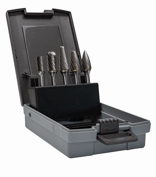 Bahco Hartmetall Frässtifte Set für Metall 10 und 12 mm, 5 teilig, RB-SET1-M06X-5P