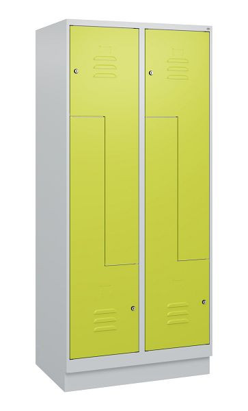 C+P Z-Spind Classic PLUS, Sockel, 4 Abteile, 1800x800x500mm, 7035/0024, Zylinderschlösser, 0800237-224 S10025